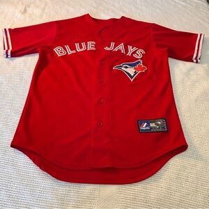 MAJESTIC JOSE REYES  TORONTO BLUE JAYS CANADA DAY BASEBALL JERSEY Size Medium